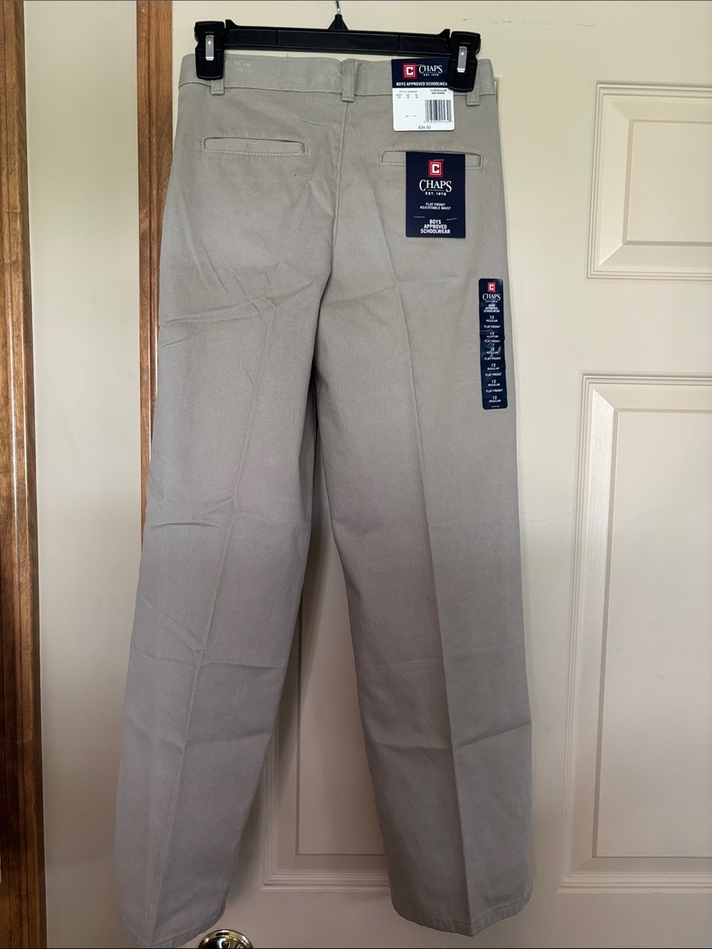 Boy’s Beige Straight-Leg Pants